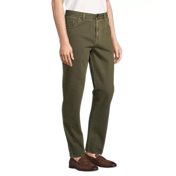 NEW ISAIA MEN'S Barchetta Five-Pocket Jeans DENIM NWT $695 SZ IT 56 US 40 GREEN